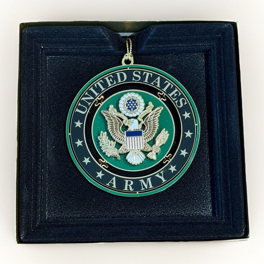 ChemArt United States Army Christmas Ornament Military Seal w Box USA Licensed